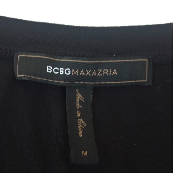 BCBGMaxAzria Dress Tank Side Zip Career Work Black Gray Jersey M - Picture 6 of 6